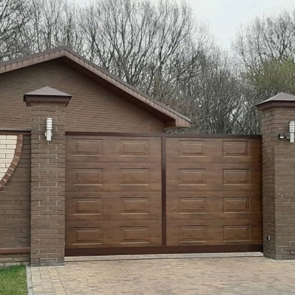 Откатные въездные ворота Алютех Prestige